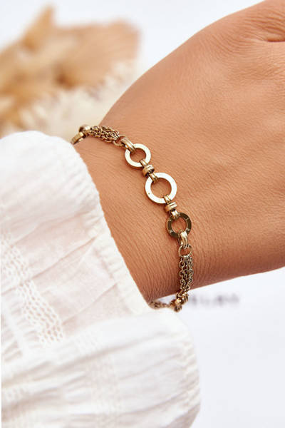 Elegant Adjustable Bracelet On A Chain Gold