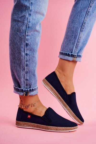 Big Star Damen Espadrilles zum Hineinschlüpfen Marineblau FF276036