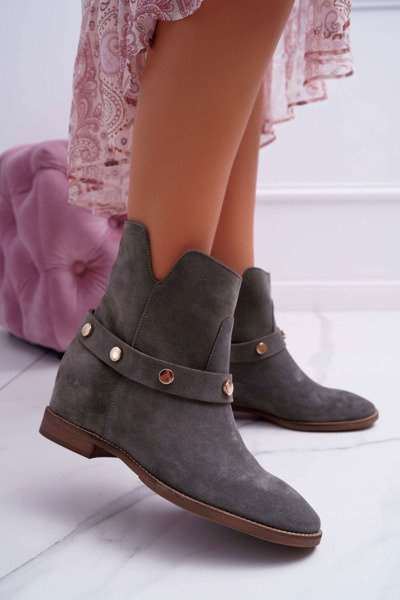 Bottes Femme Laura Messi 1890 Cuir Daim Olive Darmah