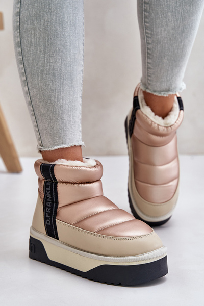 Bottes de neige basses à semelle épaisse D.Franklin Beige DFSH371010