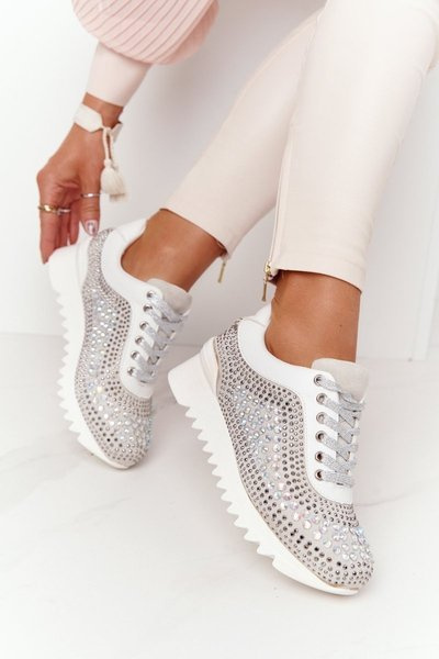 Baskets Compensées À Paillettes Lu Boo Gris