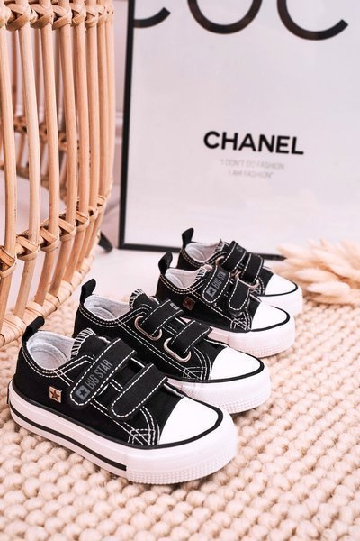 Vaikiški velcro sportbačiai BIG STAR HH374096 Juodi