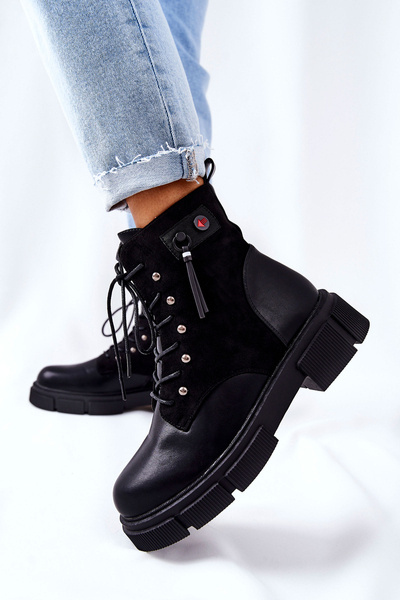Bottes de travail étagées en cuir noires à votre façon !