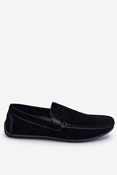 Mocassins Classiques En Daim Pour Homme Noir Felixo