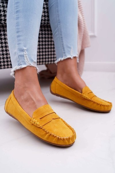 Moteriškas Mokassins geltonas suede Bolero
