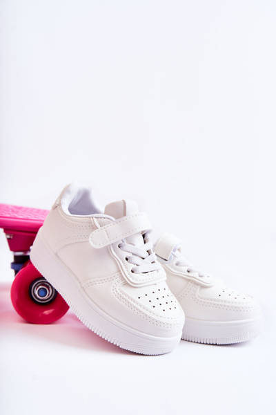 Pantofi sport pentru copii cu velcro alb elike