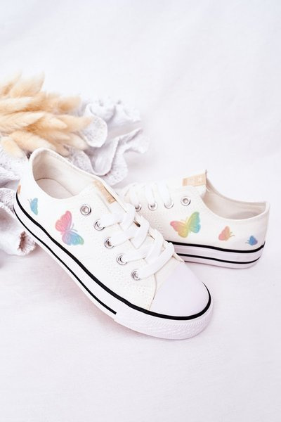 Kinder Schmetterling Turnschuhe Weiß Fairytales