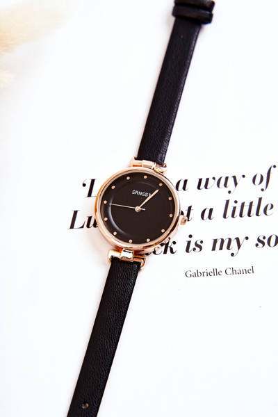Women's Analog Watch Ernest Black