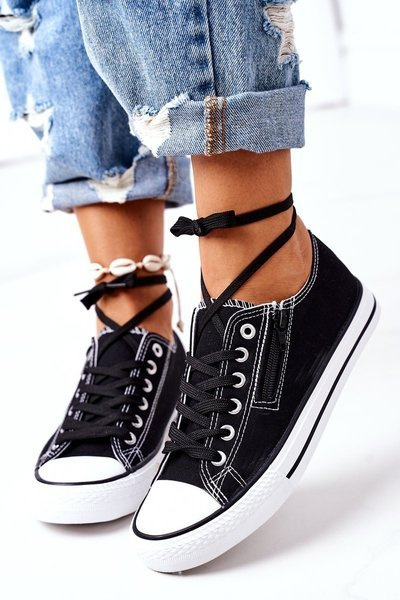Baskets Femme Avec Fermeture Éclair Noir Malani