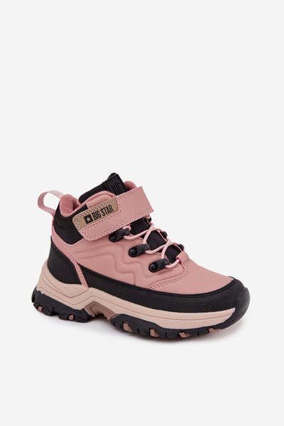 Bottes de neige pour enfants avec Velcro Big Star SS374011 Rose