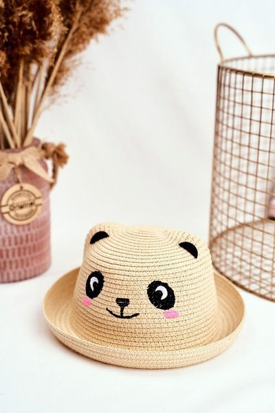 Chapeau Enfant Summer Beach Beige Avec Panda