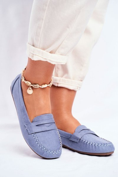 Mocassins Femme Matière Bleu Panay