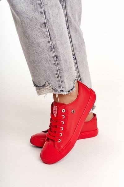Adidaje din piele pentru femei Big Star Red V274872