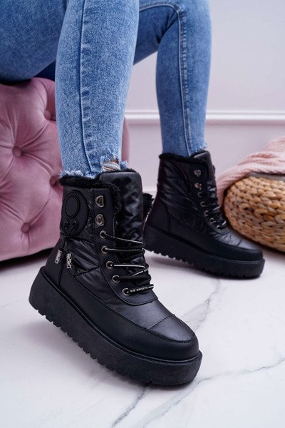 Fleecegefütterte Damen-Schneestiefel Schwarz Fahrenheit