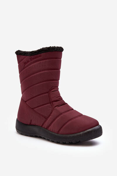 Bottes de neige hautes rembourrées pour femmes Bordeaux Luxina