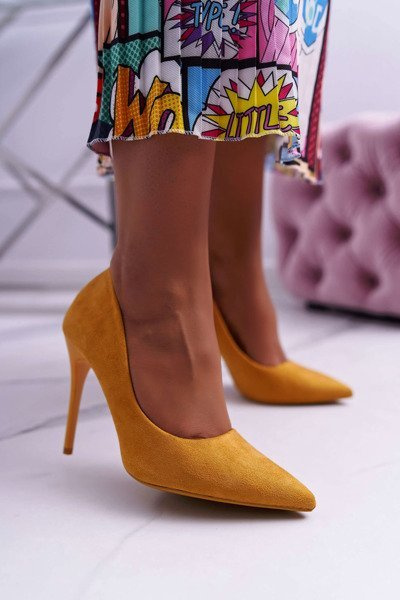 Escarpins Yanna jaunes en daim pour femmes