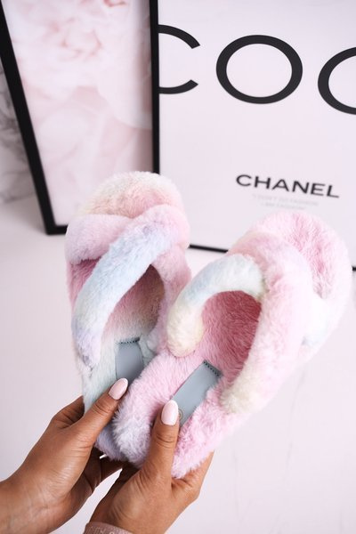 Chaussons Fourrure Femme Multicolore Cosy Time