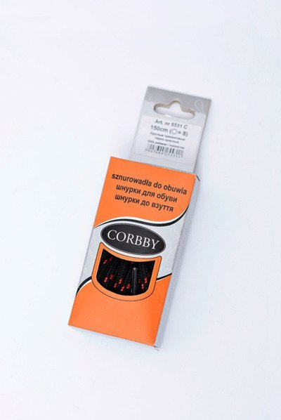 Lacets Trekking CORBBY Noir Rouge