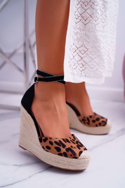 Női Platform szandál Len Leopard Canterola