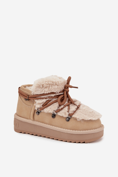 Kinder- und Jugend-Schneestiefel mit Fellfutter D Franklin DFSH370011 Beige