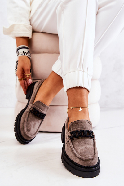 Mocassins Daim La.Fi Gris Sapphira