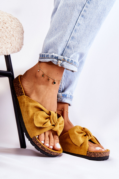 Kork-Futter Flip Flops Dunkelgelb Wendy