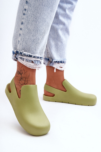 Sabots en caoutchouc à la mode vert Meriko