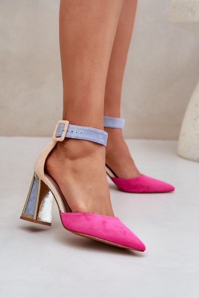 Absatzsandalen Mit Spitzem Zeh Fuchsia Gekkaria
