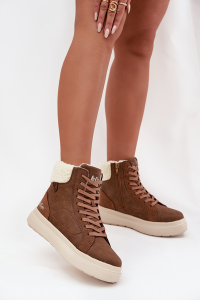 Női téli cipő szőrrel Lee Cooper LCJ-25-01-3735 Barna