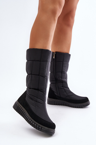 Bottes de neige avec fermeture éclair pour femmes Progress PROGJ-24-144 Noir
