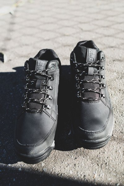 Chaussures de trekking pour hommes Big Star High Outdoor noires EE174465