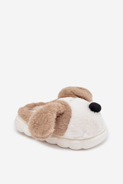 Chaussons peluche pour enfants Chiots Beige Farnise