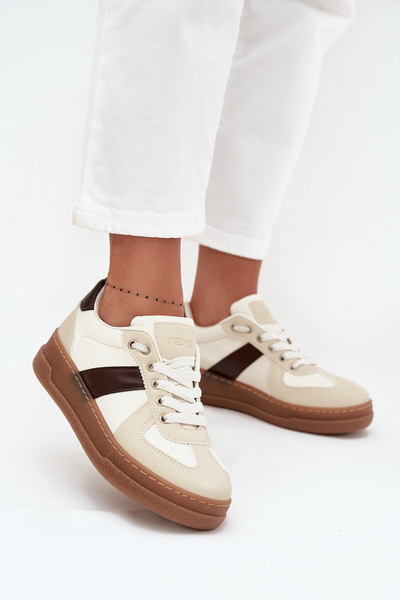 Baskets pour femmes sur plateforme beige Galivina