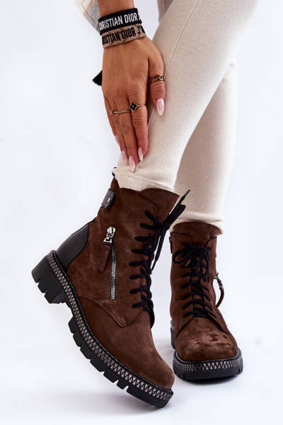 Bocanci din piele intoarsa Laura Messi 2508 Brown