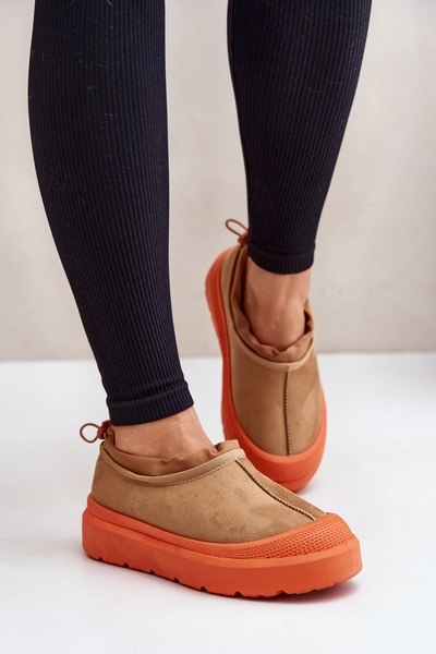 Női Hósz boot Platformon Alacsony Szárral Camel Izamine