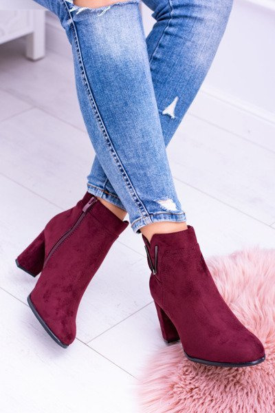 Sergio Leone Maroon Valentia Suede Stiletto Booties