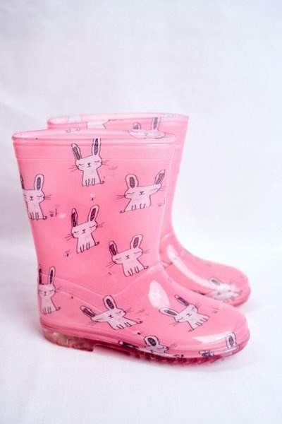 Bottes Galoches en Caoutchouc Enfant Lapin Rose