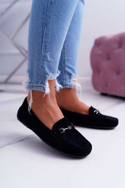 MOCCASINS LUMINE MODIE MOCASINS ECO-SUEDE BLACK BLACK