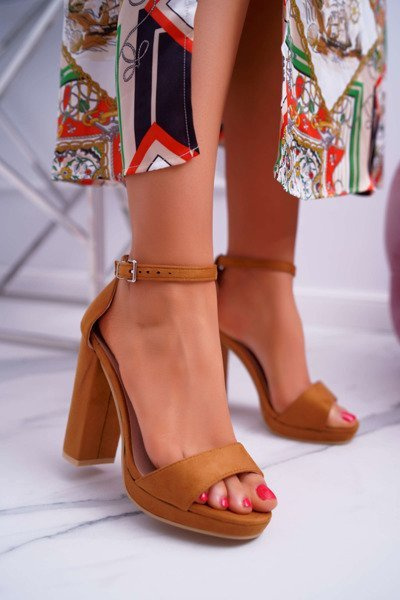 Női platform Stiletto szandál Camel Debora