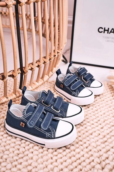 Klettverschluss Kinder Turnschuhe BIG STAR HH374097 Marineblau