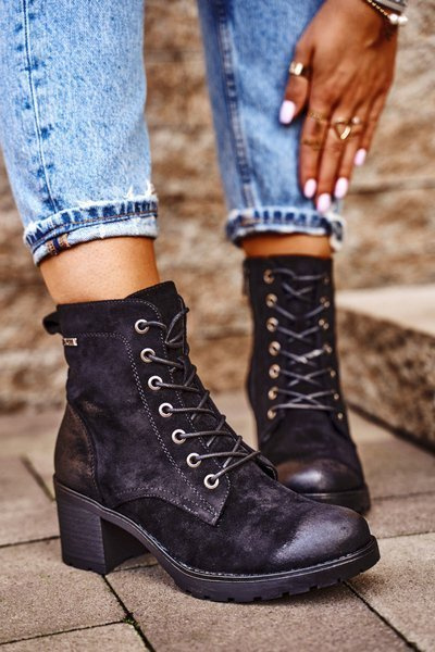 Vollständig gepolsterte Stiletto-Stiefel für Frauen Schwarz Vertigo
