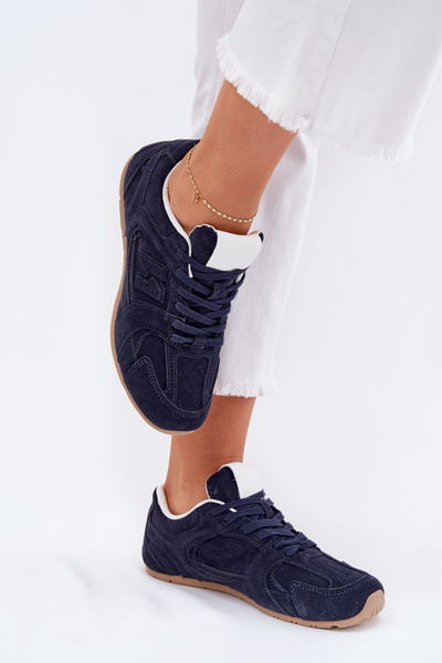Pantofi Sport Pentru Femei Din Suede Ecologic Bleumarin Dorella