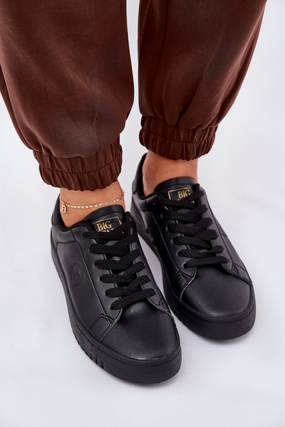 Niedrige Damen Sneaker Aus Öko-Leder Big Star NN274576 Schwarz