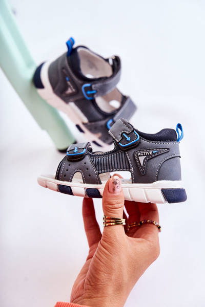 Sandales confortables pour enfants gris foncé Samell