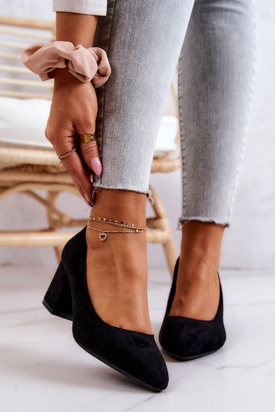 Sergio Leone PB411 Schwarze Wildleder Pumps