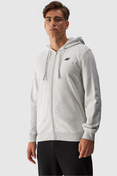 Sweat à capuche zippé pour homme Gris 4FWMM00TSWSM1466-27M