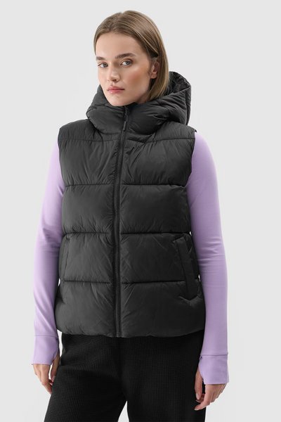 Doudoune avec capuche pour femme 4F Noir 4FWAW24TVJAF141-20S