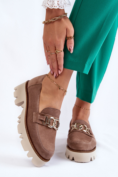 Chaussures en daim avec décoration Laura Messi 2489 Marron
