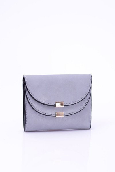 Petit porte-monnaie gris bleu pour femme