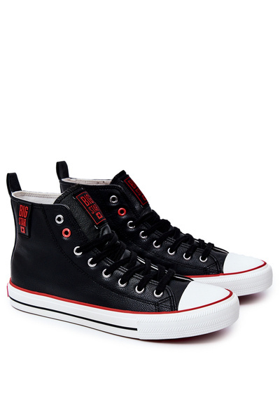 Baskets hautes en cuir pour hommes BIG STAR JJ174070 Noir